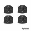4pcs Inner Door Lock Buckle Decor Cover Trim Bezels For Ford F150 2015-20 Black