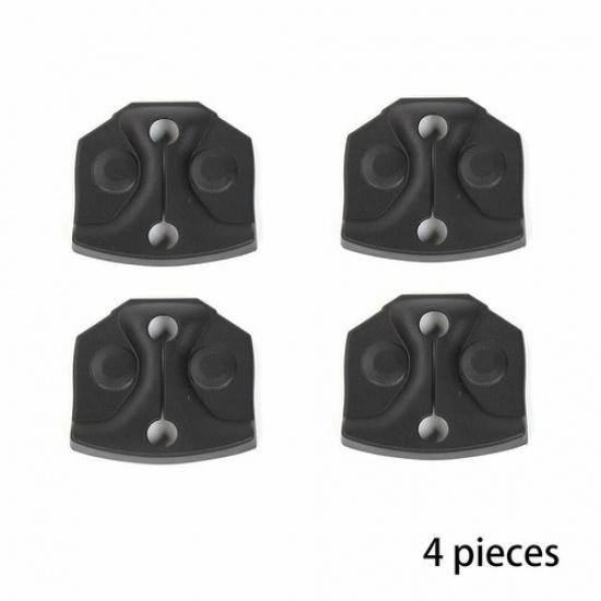 4pcs Inner Door Lock Buckle Decor Cover Trim Bezels For Ford F150 2015-20 Black