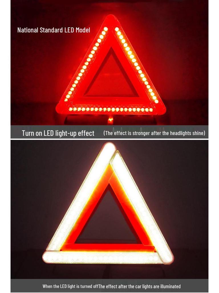 Reflective Folding Traffic Triangle Warning Sign for Car Parking