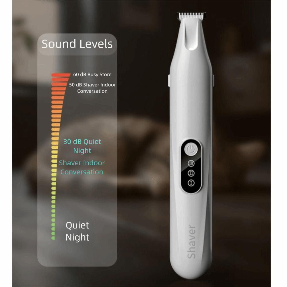 Elektrischer Tierhaarschneider Professioneller Leiser Betrieb Haustierpflege Schermaschine USB-Aufladung mit LED Hundepfoten-Trimmer Reinigungspflege