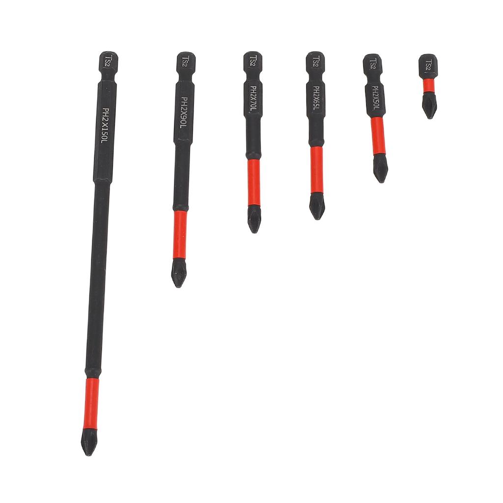6 Pcs PH Screwdriver Bit Set Strong Magnetic Non Slip Anti Impact 14 Inch Hex Shank Screwdriver