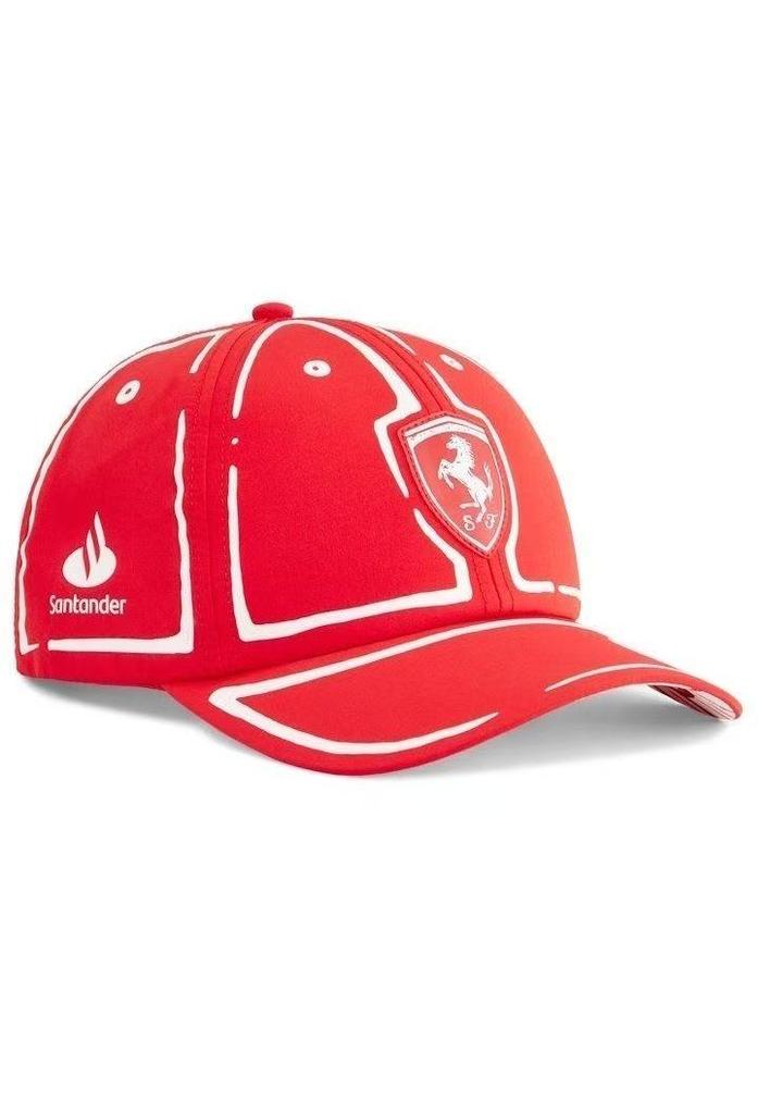 Trendy 4S Racing Cap: Adjustable Sunshade/Baseball Cap with Red Embroidery for Men & Women