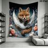 cute animal Wall Tapestry Aesthetic Wall Hanging Printed Fabric Blanket Decorative Tapestries for Bedroom Living Room Home Decor