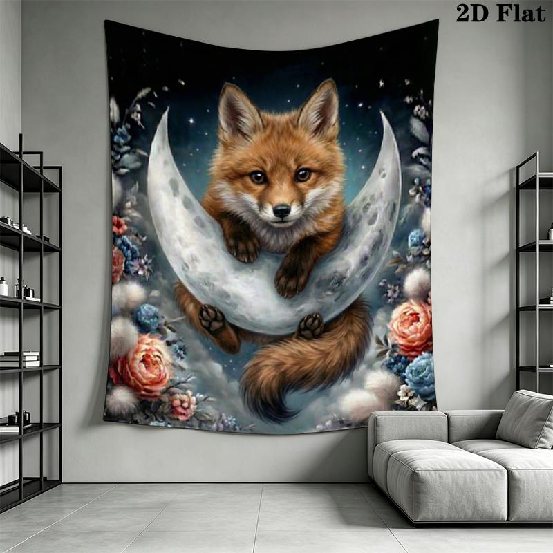 cute animal Wall Tapestry Aesthetic Wall Hanging Printed Fabric Blanket Decorative Tapestries for Bedroom Living Room Home Decor