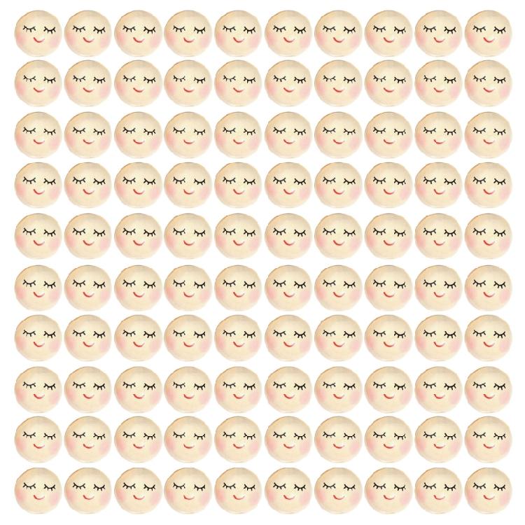 100Pcs Smiles Beads with Holes, Wooden Beads for DIY Crafts and Jewelry Making 1