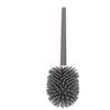 Toilet Brush with Storage Holder Wall Mounted Aluminum Alloy Long Handle Toilet Scrubber for Home