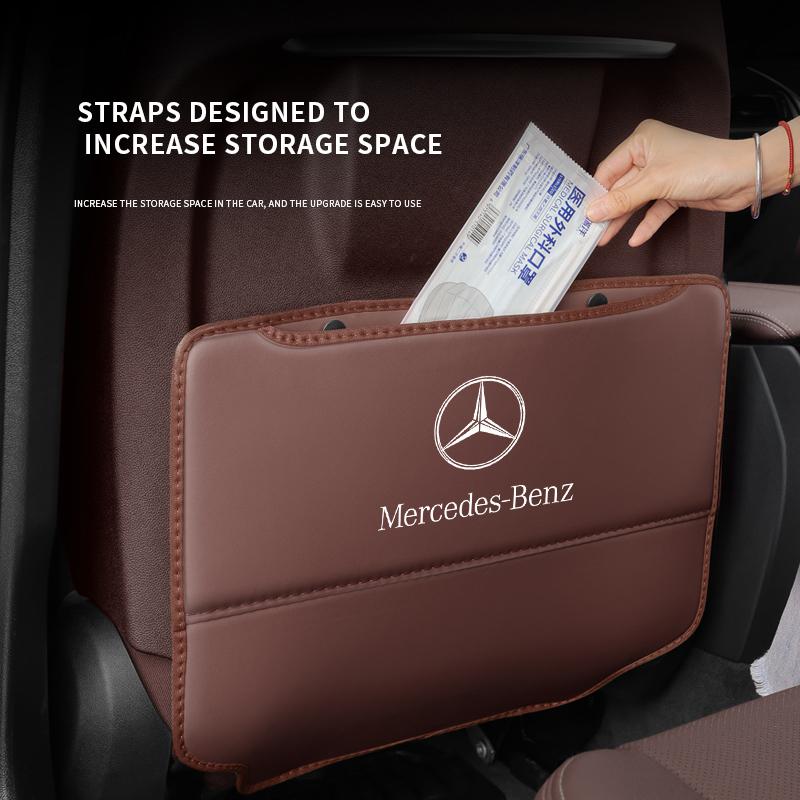 Car Sticker Car Seat Back Storage Anti-kick Pad For Mercedes Benz A B C E S V Class AMG GLB GLC GLE SLC SLK SL ML Vito Viano Spr