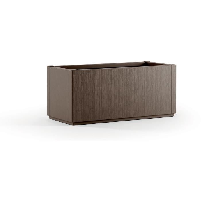 STEFANPLAST Bac à fleur/Jardinière ETHICA rectangulaire 80 cm - 100x43x35 cm - Taupe