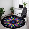 1pc Kaleidoscope Pattern Carpet, Round Non Slip Durable Large Size Office Carpet, Suitable for Office