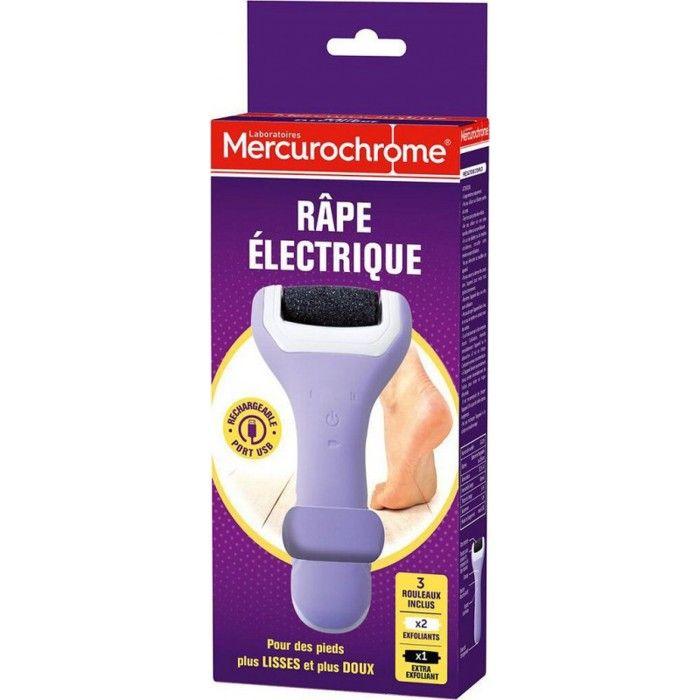 Râpe électrique - MERCUROCHROME - GX-205 - Rechargeable - 2 vitesses - 3 rouleaux inclus