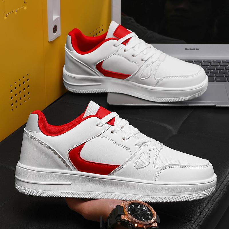 Fashion Men's Shoes Spring Sneakers Platform Wear-resistant Outdoor Jogging New Casual Lightweight Trendy White Board Shoes