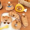 Trendy Capybara Bread Plush Keychain Foodie Theme Creative Backpack Pendants Bag Decor Soft Stuffed Doll Key Chain Party Favors