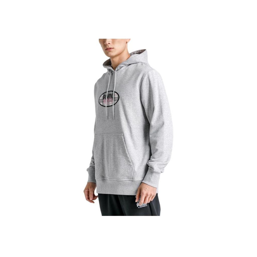 Puma X Vd Collaboration Warm Fashion Versatile Hooded Pullover Long Sleeve Sweatshirt Men sweatshirt Gray 598323-04