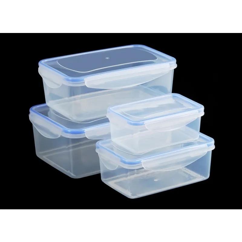 Food Storage Lids/Airtight Containers Bento Lunch Boxes Plastic Refrigerator Food Fresh Keeping Clear Airtight Food Container