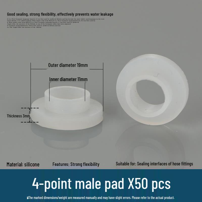 Silicone Rubber Gasket for Water Heater Inlet Pipe: Flat Washer & Corrugated Pad