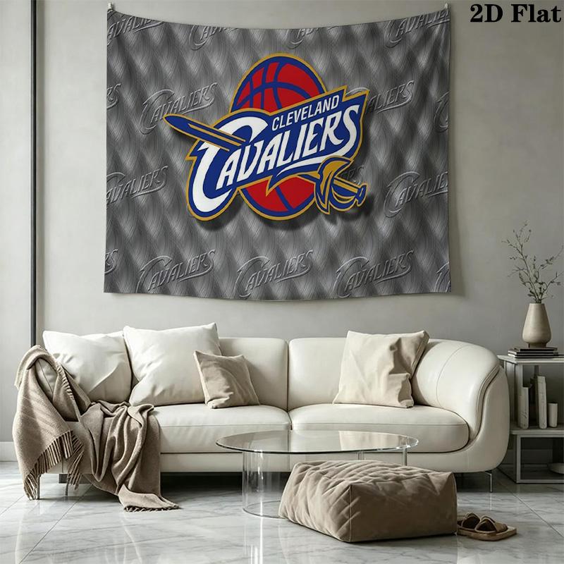 Cleveland Cavaliers Wall Tapestry Aesthetic Wall Hanging Printed Fabric Blanket Decorative Tapestries for Bedroom Living Room Home Decor