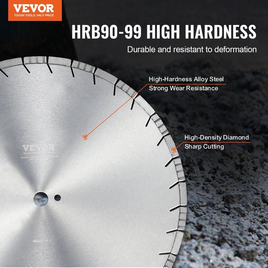 Diamond Blade 20inch Concrete Saw Blade Wet or Dry 0.47inch Slanted Teeth