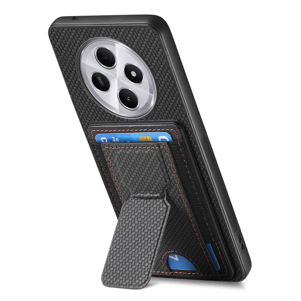 Phone Case For Xiaomi Redmi 14C 4G/14R 5G/Poco C75 4G Leather Back Cover with Kickstand Card Holder