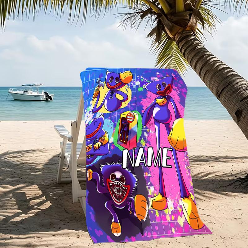 Customizable personalized beach towels Poppy Playtime themed designs.Suitable for the beach, yoga, sports;ideal as beach accessories