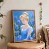 Disney Cinderella Blue Flower Oil Painting by Numbers Art Kit Home Decor Gift