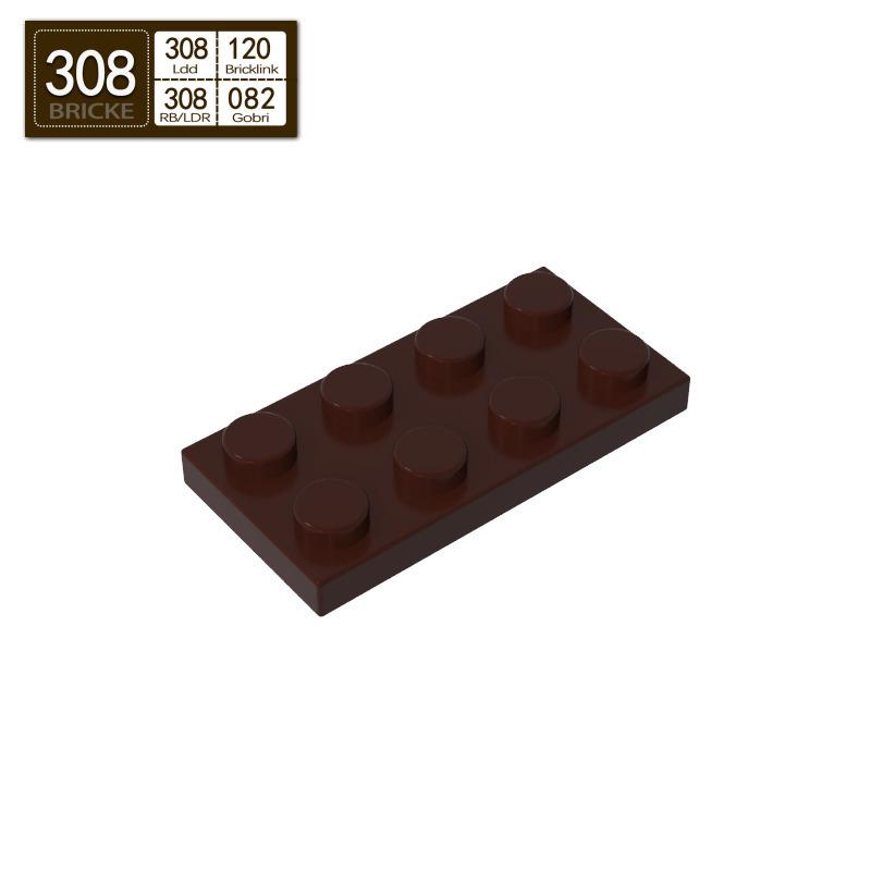 BRICKE 2x4 Compatible Building Plates for LEGO 3020 MOC Parts - Small Thin Bricks