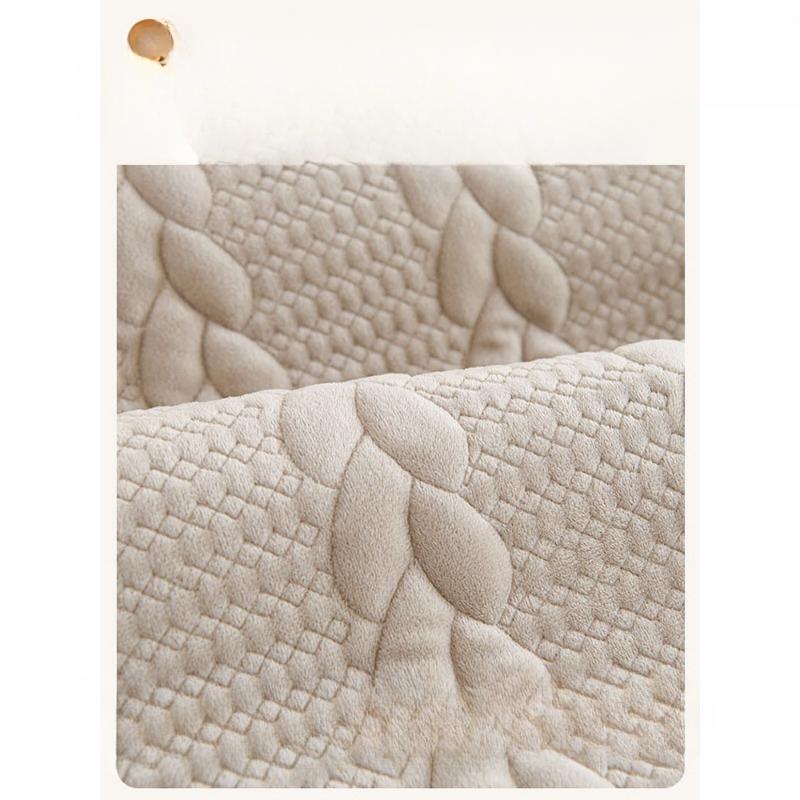 Cream Style Short Plush Sofa Cushion Solid Color Non-Slip Leather Sofa Cover Modern Simple Sofa Cloth Autumn and Winter