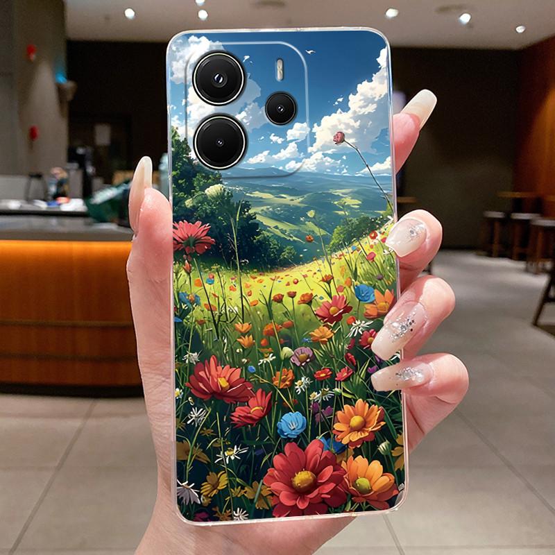 For Redmi Note 14 4G Luxury Cute Cool Boys Girls Pattern Soft Silicone Phone Case Back Cover Transparent TPU Shell 24117RN76G