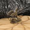 Pterosaur Brass Ornament Mighty Demon Dragon Little Flying Dragon Making Old Bronze Micro Carving Tea Pet Desktop Small Ornament