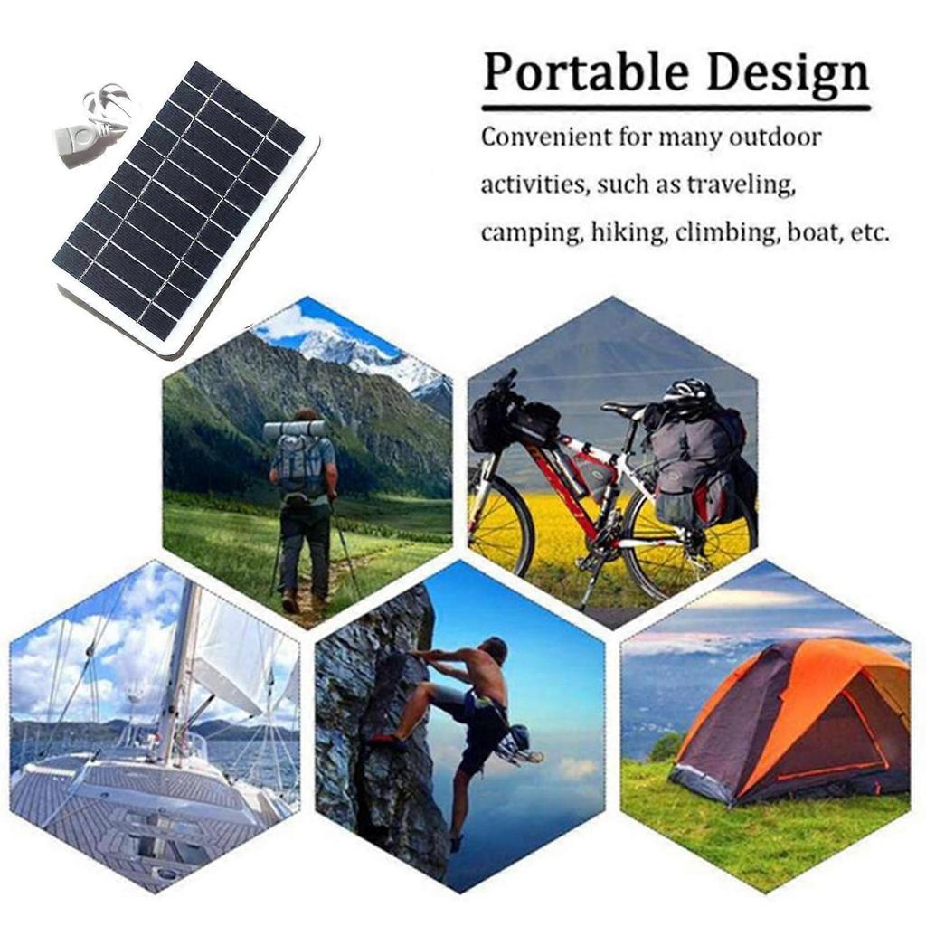Solar Panel Portable Outdoor Solar Panel Charger for Phone Mobile 2W 5V