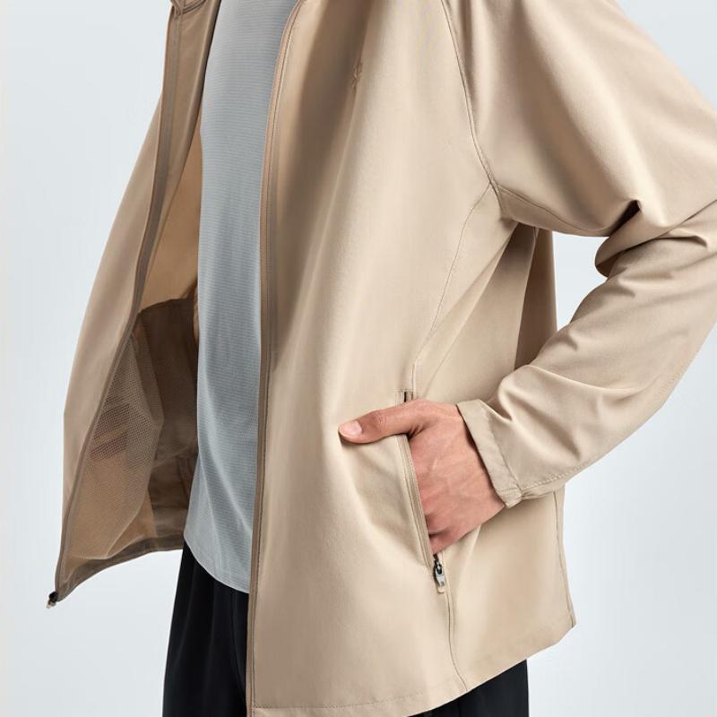 Under Armour SS25 Casual Comfortable Versatile Sun Protection Lightweight Hooded Jacket Unisex Jacket Urban-Khaki 6007569-299