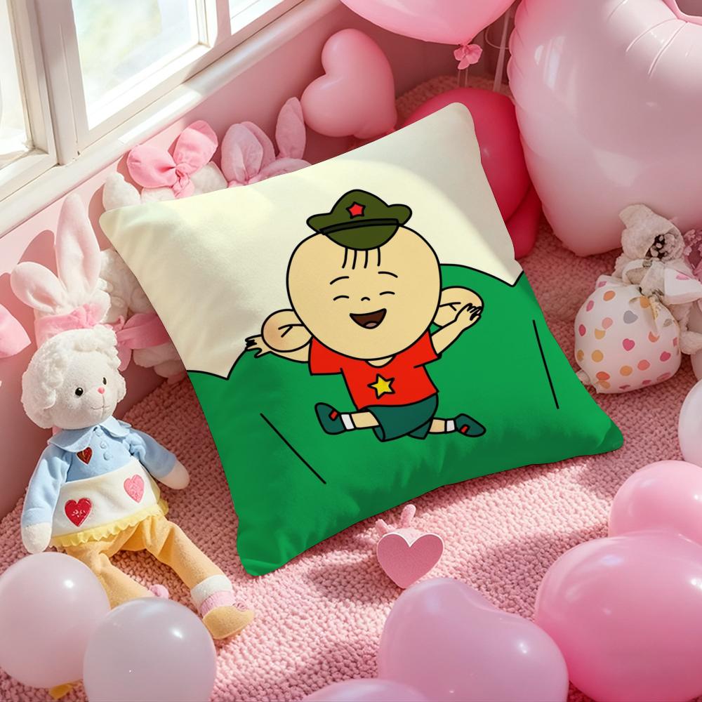 B-Big-Ear Tutu Anime Cushion Cover Pattern Printed Pillowcase for Living Room Sofa Cushion Cover & Bedroom Decor