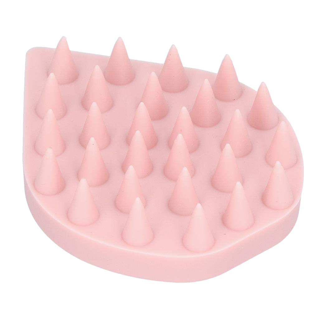 Shampoo Massagebürste Silikon Kopfhautbürste Haarmassagegerät Baden Duschen Haarreinigungkamm Rosa