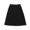 Ennitude Herringbone Crochet Knit Skirt [Black]