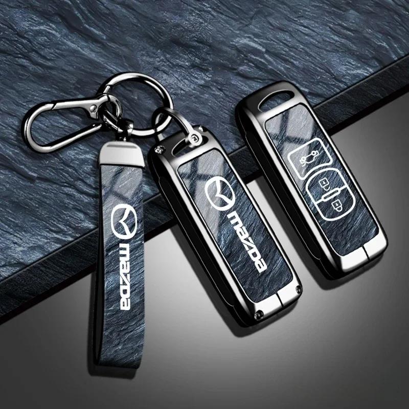Leather car key cover key case for Mazda 2 3 6 CX3 CX5 CX8 CX30 CX-5 CX-30 CX-8 CX-3 CX4 MX-5 BT50 BT-50 Atenza Axela Shell Bag W4