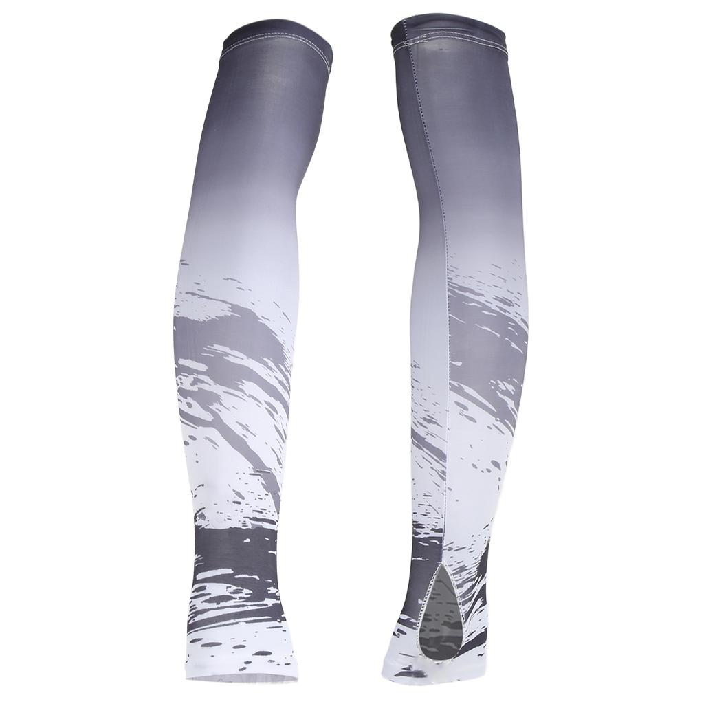 1 Pair Ice Silk Sleeves UV Sun Protection Lengthen Thin Breathable Quick Drying Cooling Arm Sleeves for Summer Sports