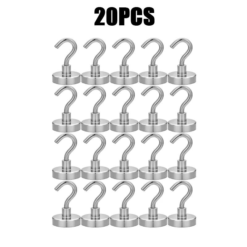 1-80PCS Strong Magnetic Hooks Multi-Purpose Storage Hooks Home Kitchen Bar Storage Hooks Key Storage Hooks Bathroom Hangers