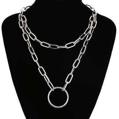 Trendy Link Chain Necklaces For Women Men Chunky Thick Choker Jewelry On The Neck Fashion Female Egirl Eboy Grung  Accessories