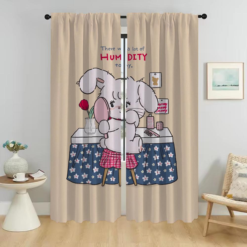 

Кухонные шторы для гостиной Mikko Home Interior Curtains 2 шт., украшения на Хэллоуин, тюль для перегородки в спальне W50xH70cmx2pcs-CL