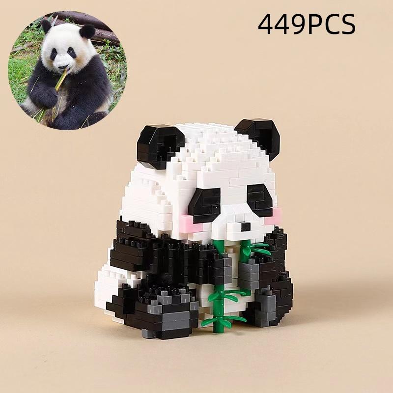 Micro Granule Panda Panda Decorare Puzzle Asamblare Jucării pentru copii