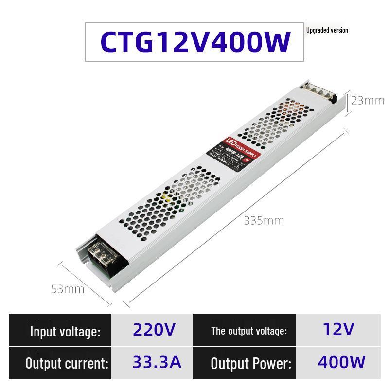 Ultra-Thin 12V DC To 24V LED Strip Power Supply