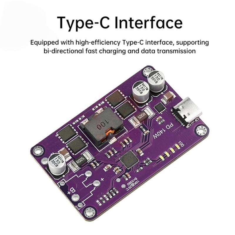 Professional Auto Adjusting 140W Type C Charging Module PD3.1 Fast Charging For 3S To 6S High Current Lithium Batteries