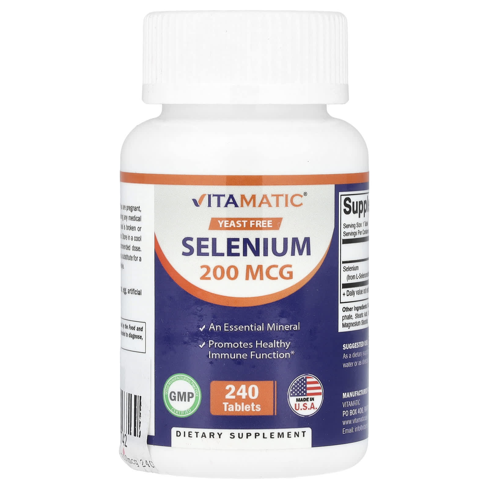 

Selenium, 200Mcg, 240 Tablets