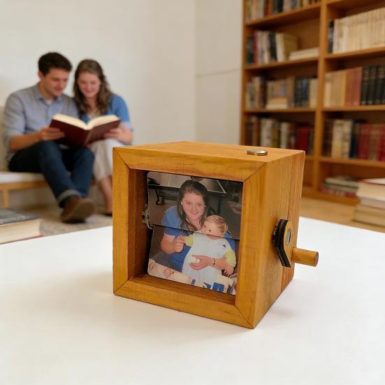 Custom Flip Photo Box Personalized Photo Flipbook Frame Animation Machine Mechanical Hand-crank Picture Flipper