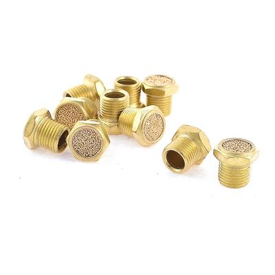 Uxcell Pneumatic Muffler Silencer Brass Brass Muffler PT Male Type
