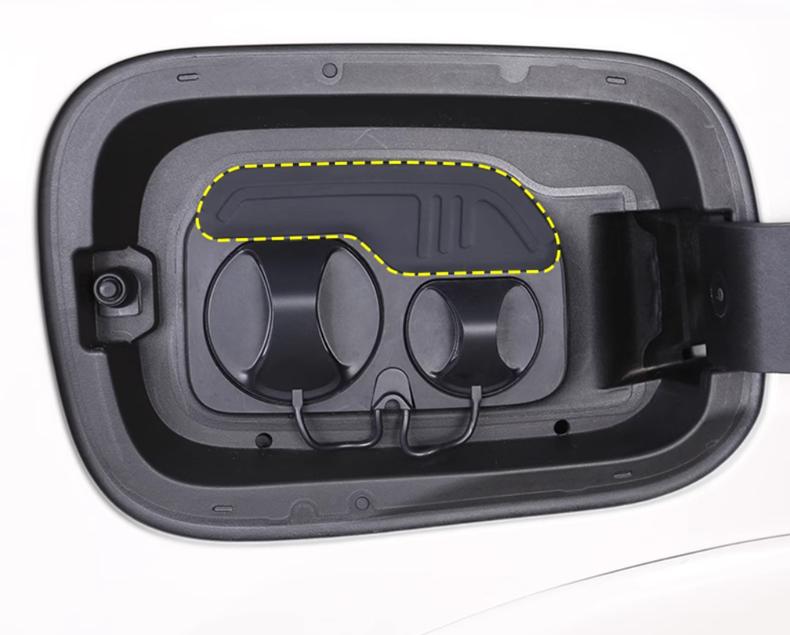 2Pcs Car Charging Port Dust Plug Cover For BYD Dolphin mini 2025 2024 Charging Port Rubber Sealing Ring Sticker Accessories