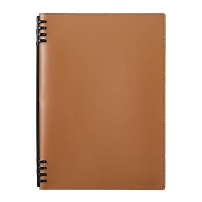 King Jim Teflaine Leather Fest U Synthetic Leather Ring Notebook, B5, Camel, 9855TELU-CA