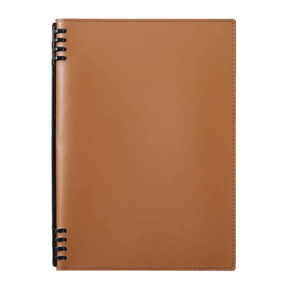 

King Jim Teflaine Leather Fest U Synthetic Leather Ring Notebook, B5, Camel, 9855TELU-CA