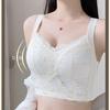 Thin and Adjustable Lingerie for Women with Gathered Breasts and Top Support To Prevent Sagging Large Size Full Cup White Bra