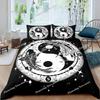 Black And White Duvet Cover Set Bohemian Mandala Bedding Set For Kids Child Yin And Yang Polyester Comforter Cover King Size
