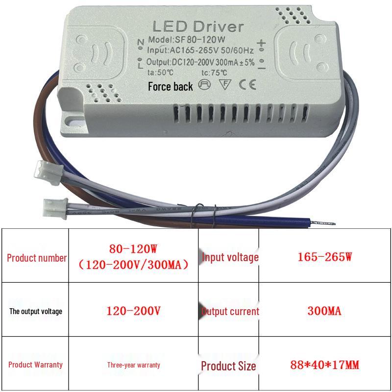 Non-Isolated Constant Current LED Driver 24W/50W Single Color Power Supply for Ceiling Lights